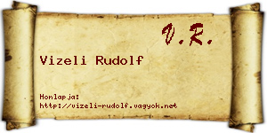 Vizeli Rudolf névjegykártya